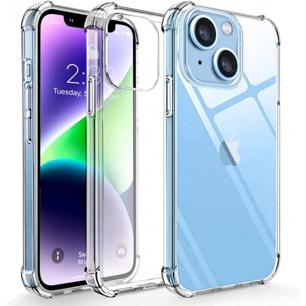 iPhone 15 Stødabsorberende Silikone Shell Shockr Transparent