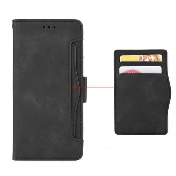 Xiaomi Redmi Note 10 Pro Wallet Case PU Læder 6-SLOT Winston V3 Black