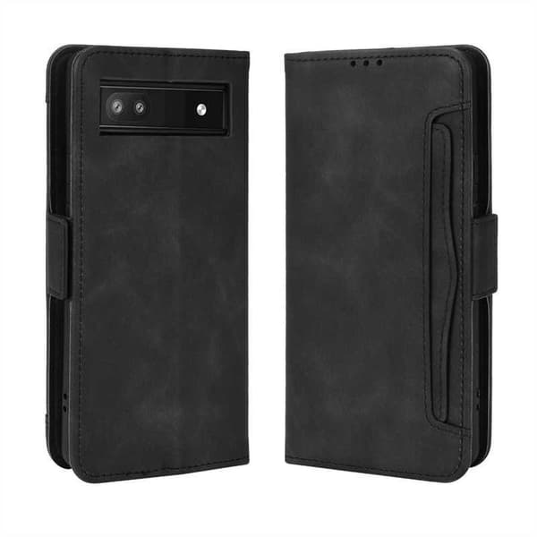 Google Pixel 7 lompakkokotelo PU-nahkainen 6-POCKET Winston V3 Black