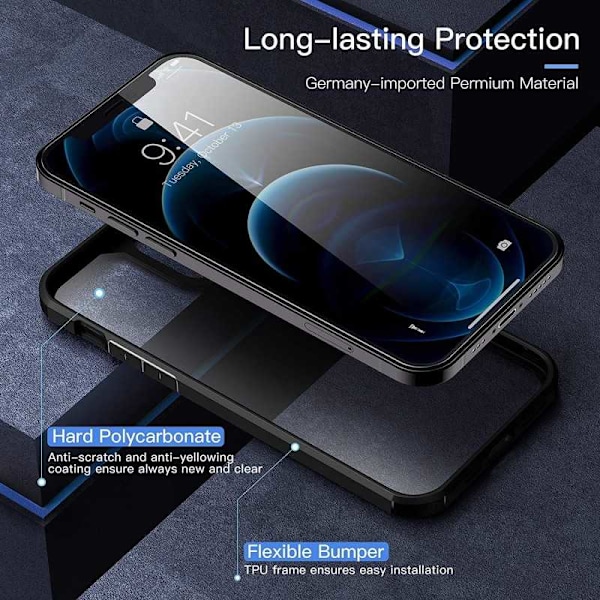iPhone 12 Pro Max Stöttåligt Skal Bulwark Transparent