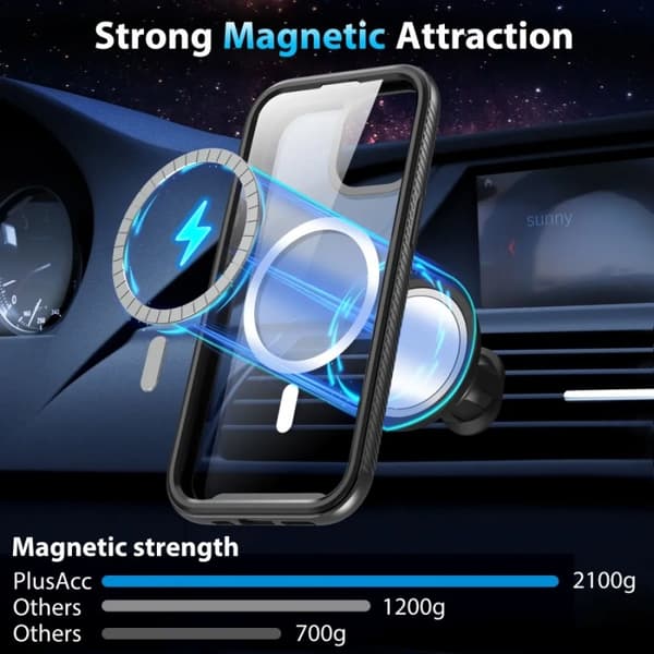 iPhone 12 / 12 Pro Heltäckande Magsafe Premium 3D Skal 3in1 ThreeSixty