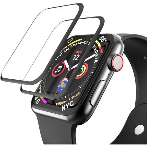 2-PACK Apple Watch Series 7 45mm FullFrame 3D Flexibelt glas 0.26mm 7H Transparent