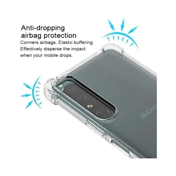 Xperia 10 V stødabsorberende silikonetui Shockr Transparent
