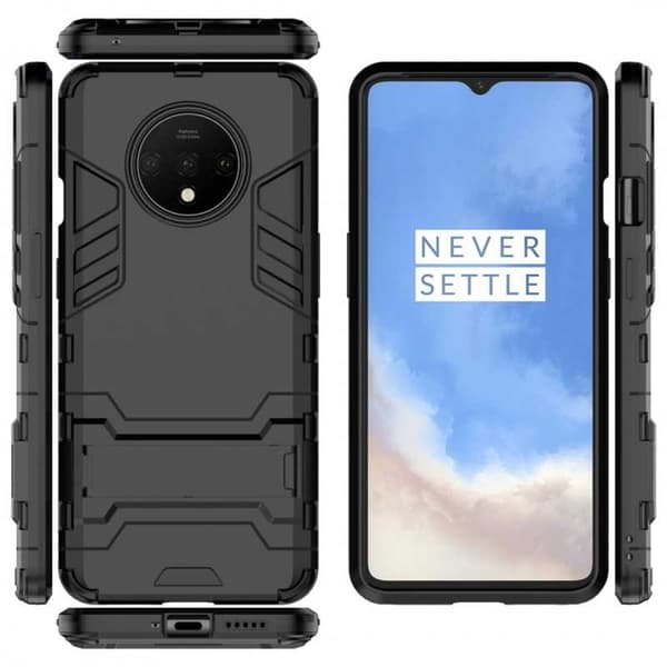 OnePlus 7T Iskunkestävä kotelo jalustalla ThinArmor Black