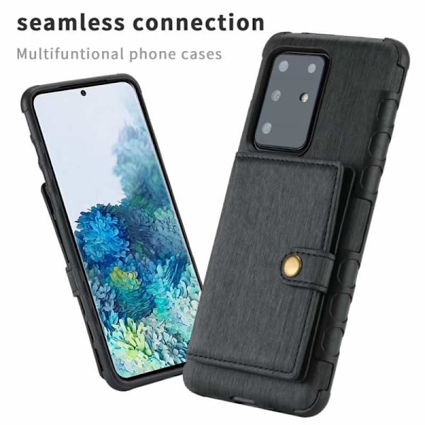Samsung S20 Ultra Stöttåligt Skal med Kortplats 4-FACK Streetwise V3 Svart