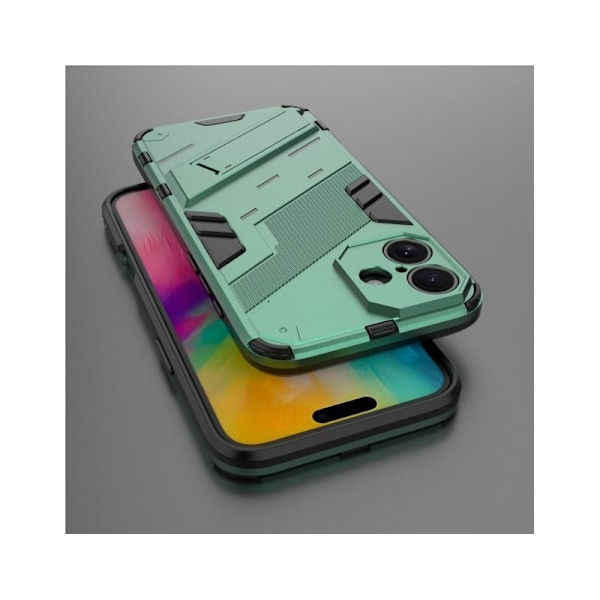 iPhone 16 Stöttåligt Skal med Kickstand ThinArmor V2 - Grön
