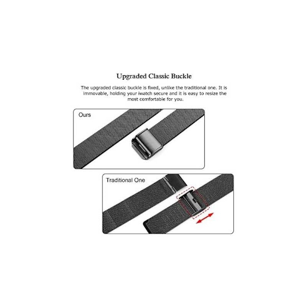 Apple Watch 38mm / 40mm / 41mm ohut rannekoru Milanese Loop Rosenguld