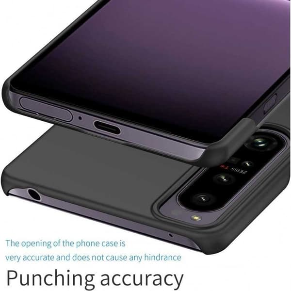 Xperia 5 IV Ultra-ohut kumipinnoitettu Mattavärinen Basic V2 Black