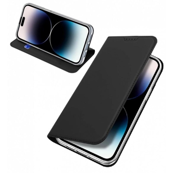 iPhone 15 Pro MaxDux Ducis Exclusive Flip Case Smooth-kortspor Black