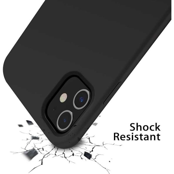 iPhone 11 gummibelagt mat sort silikone cover Black