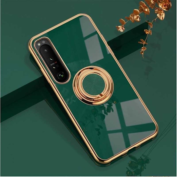 Xperia 10 V Elegant & Stöttåligt Skal med Ringhållare Flawless Svart