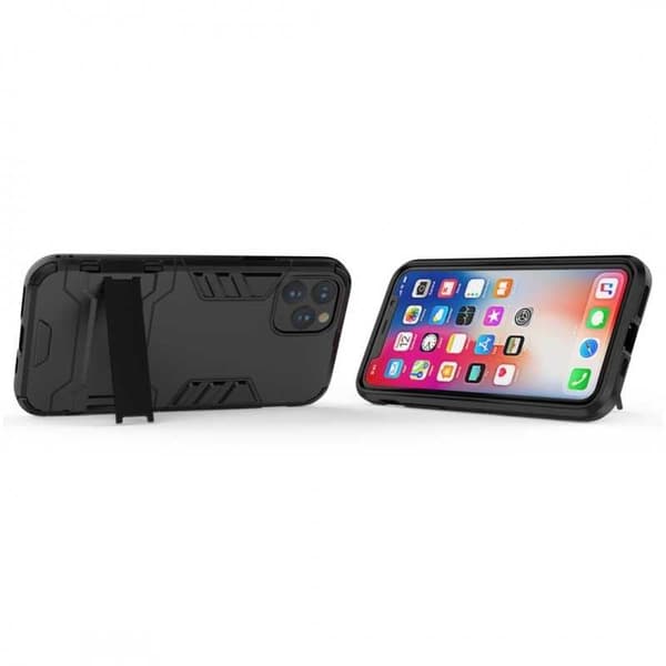 iPhone 11 Pron iskunkestävä kotelo jalustalla ThinArmor Black
