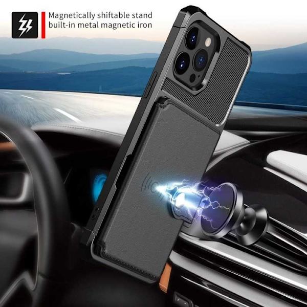 iPhone 13 Pro Max Stöttåligt Premium Skal 4-FACK Solid V3 Svart