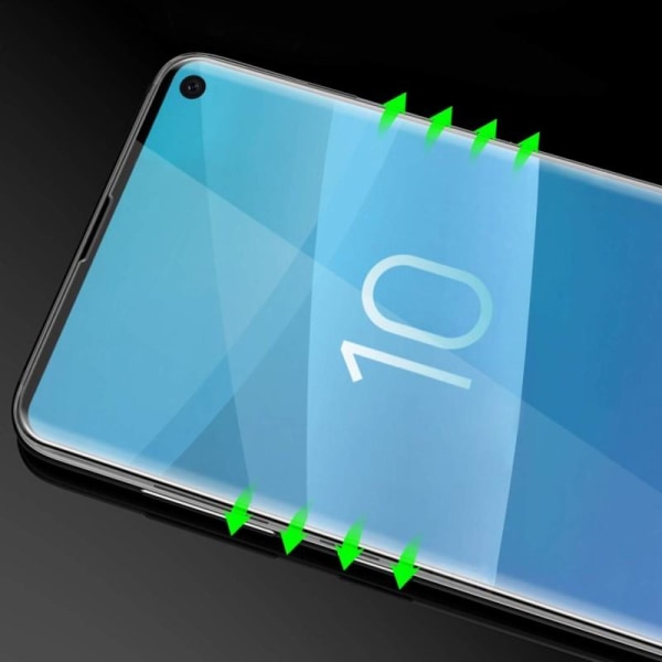 Samsung S10 Plus 3D Heltäckande PET-Skärmskydd Transparent