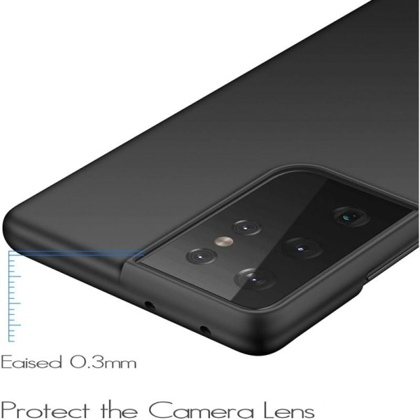 Samsung S21 Ultra gummibelagt Matt Black Cover Basic V2 Black