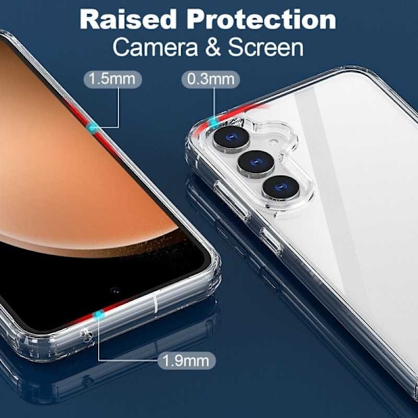 Samsung S21/S21Plus/S21FE/S22/S22 Plus Iskunvaimennuskotelo Simple V2 - Läpinäkyvä Samsung S21 FE