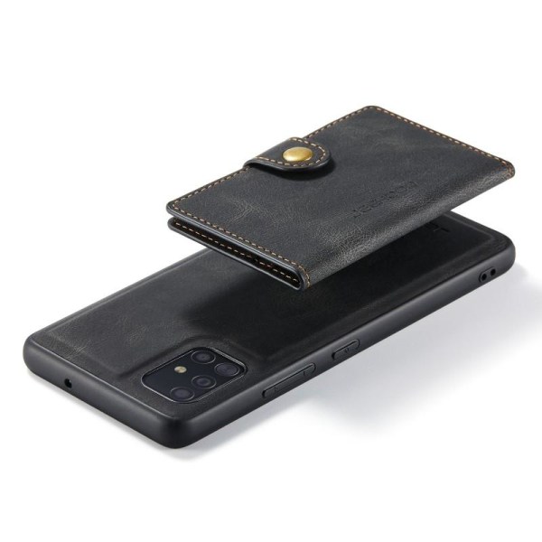 Samsung A51 Støtsikker deksel med magnetisk kortholder JeeHood Black