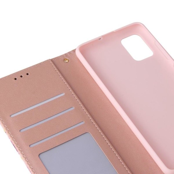 Samsung A51 5G Trendy Pung-etui Sparkle 4-RUMMET Pink