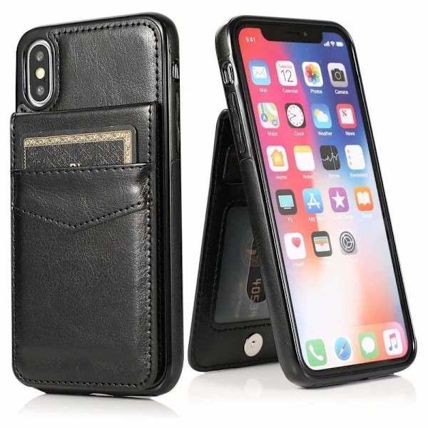 iPhone XS Max Mobile Cover -korttipidike 5-FACK Retro V3 Rosenguld