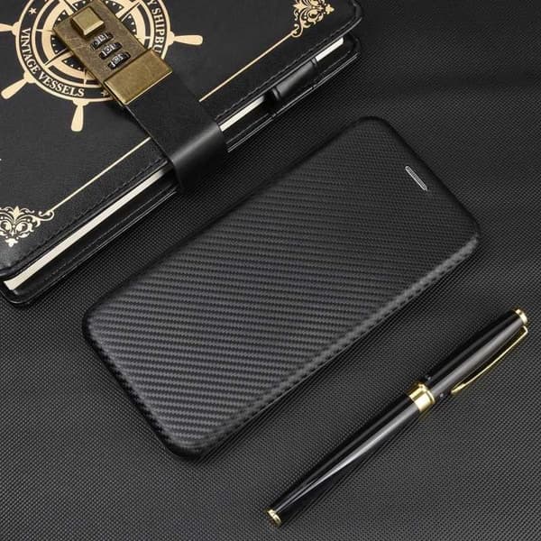 iPhone XR Flip Case -korttipaikka CarbonDreams Black