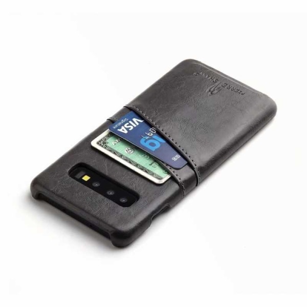Samsung S10e stødabsorberende kortholder retro (SM-G970F) Black