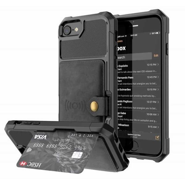 iPhone 6/6S Iskunkestävä Premium-suojus 4-OSAINEN Solid V3 Black