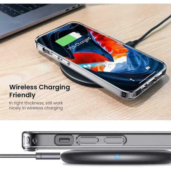 iPhone 13 Pro Max iskuja vaimentava silikonikotelo Simple Transparent