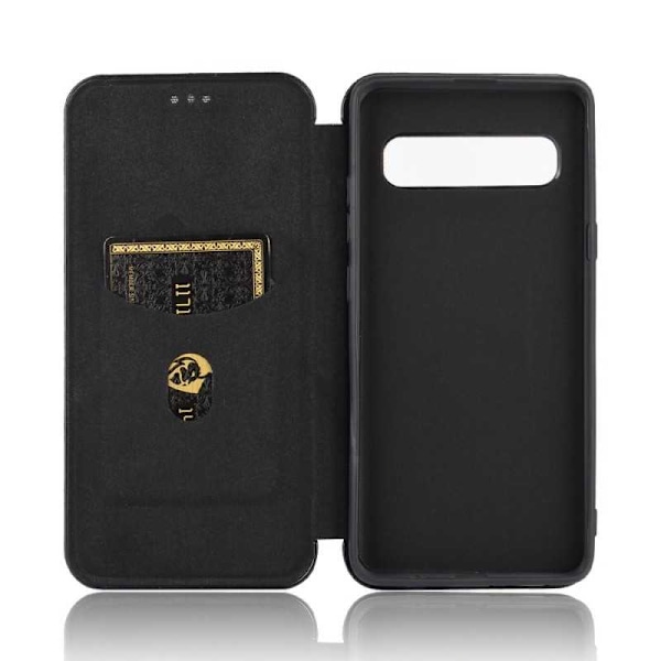 Samsung S10 Flip Case -korttipaikka CarbonDreams Black