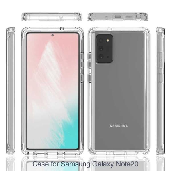 360° koko kansi Samsung Note 20 Transparent
