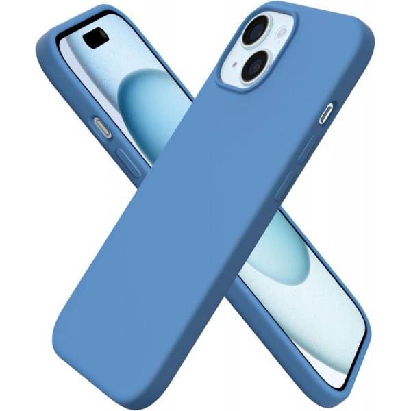 Gummibelagt stødsikker etui iPhone 15 - Blå