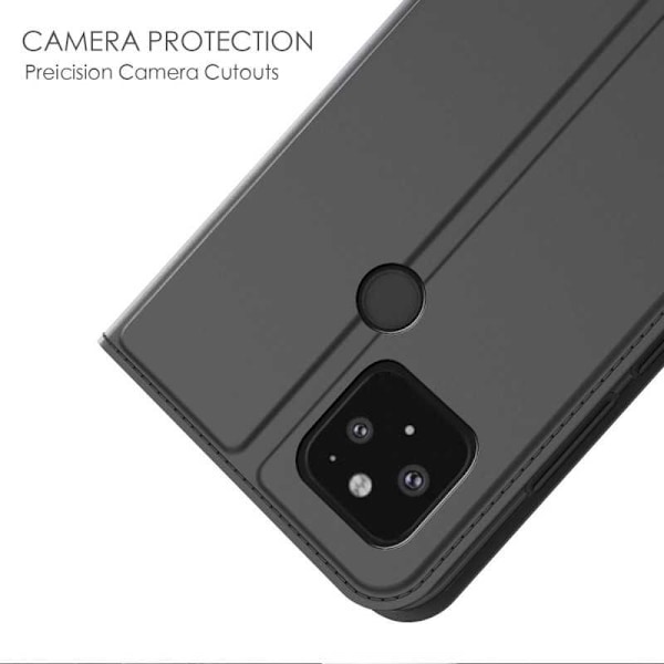 Google Pixel 4a 5G Flip Case Smooth -korttipaikka Black