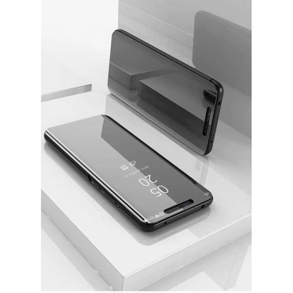 Mate 20 Pro Smart Flip Case Clear View Seisova V2 Rocket Svart