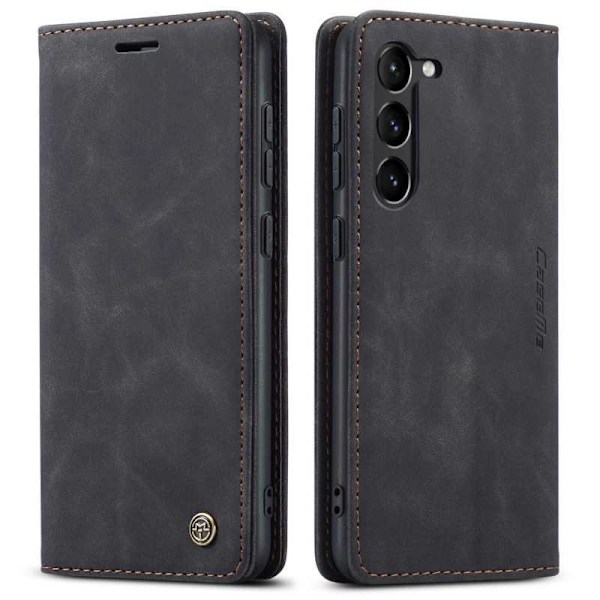 Samsung S23 Plus Elegant Flipfodral CaseMe 3-FACK Svart