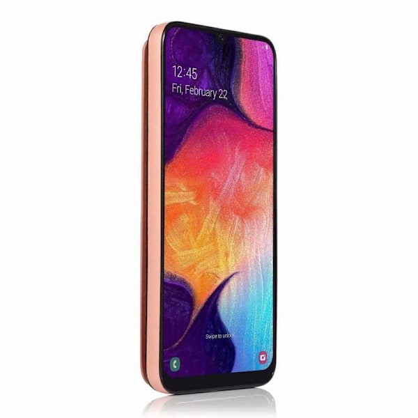 Samsung A50 Stöttåligt Skal Korthållare 3-FACK Flippr V2 Rosa guld
