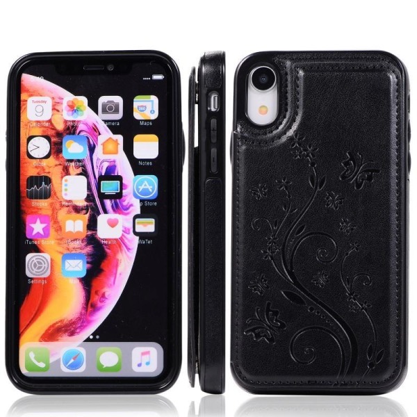 iPhone XR Shockproof Case Kortholder 3-POCKET Flippr V2 Black