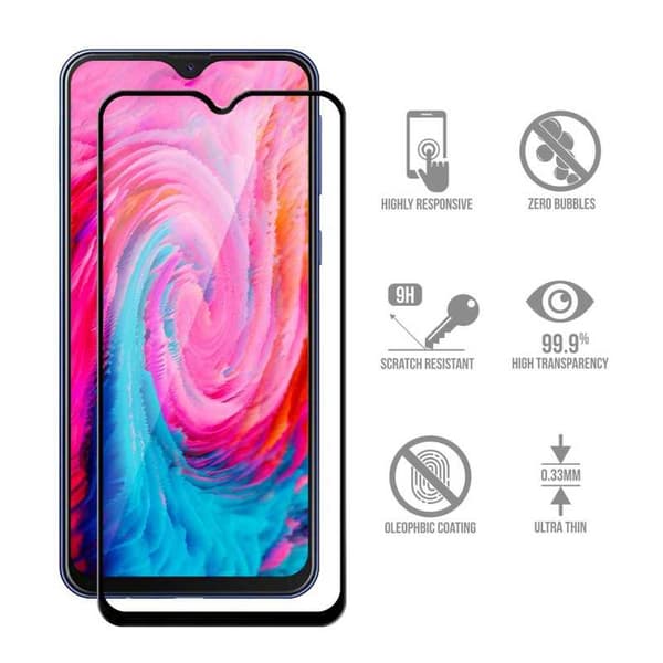 Samsung Galaxy M20 Härdat Glas 0.26mm 9H Fullframe Transparent