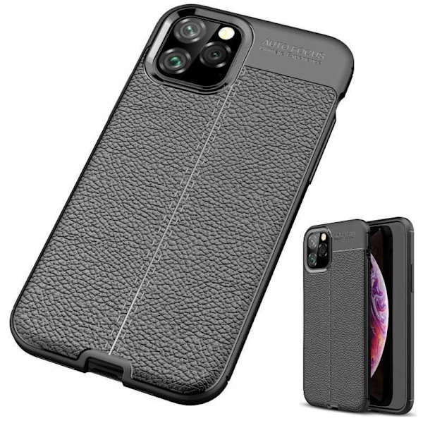 iPhone 11 Pro Max Stødsikker og stødabsorberende cover læderbag Black