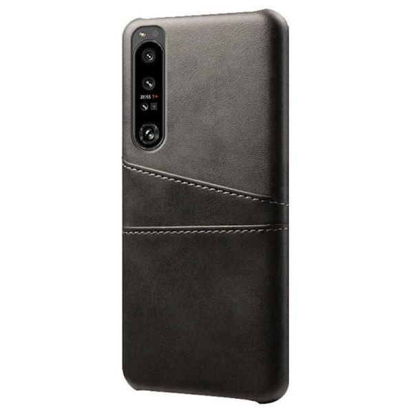 Xperia 1 IV Skal Korthållare Retro V2 Svart