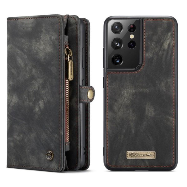 Samsung S21 Ultra -lompakkokotelo, monipaikkainen 13-tasku Black