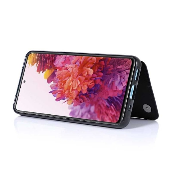 Samsung S20 FE Shockproof Case Kortholder 3-LOMMET Flippr V2 Black