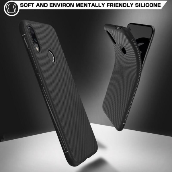 Xiaomi Redmi Note 7 Stöttåligt Skal FullCarbon V3 Svart