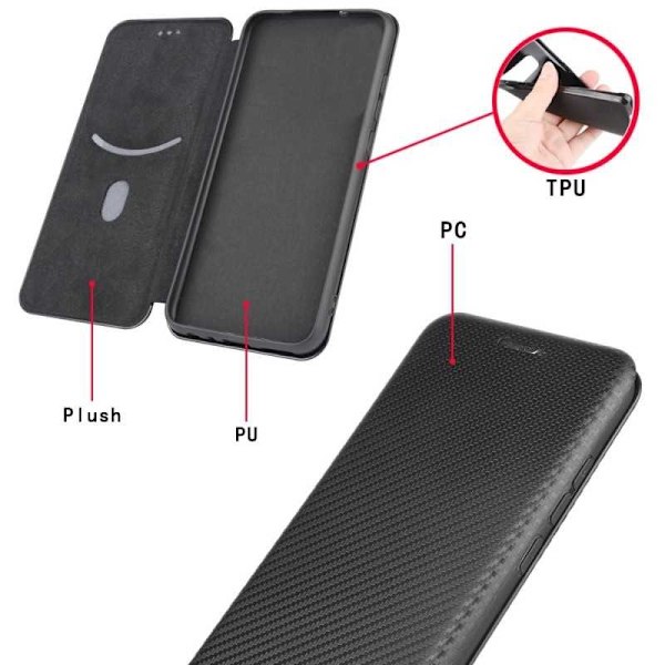 OnePlus 7T Flip Case Kortrum CarbonDreams Grøn Green