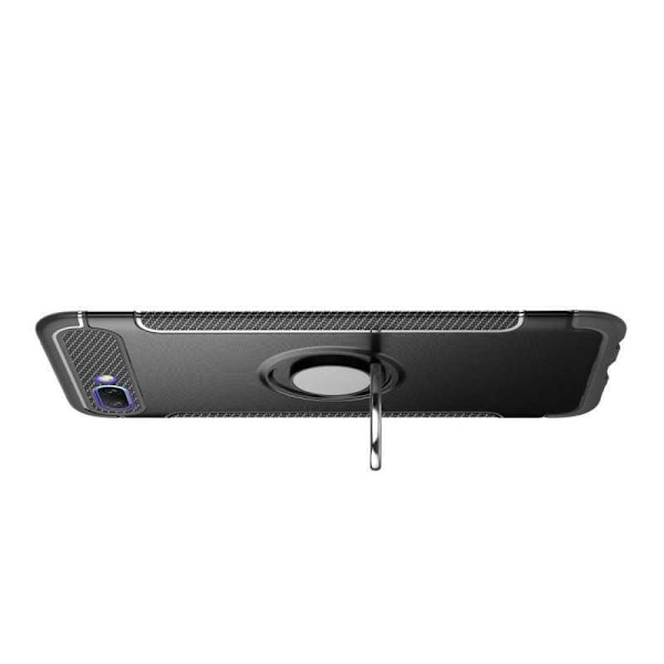 Honor 10 Praktisk stødsikker taske med ringholder V2 Svart