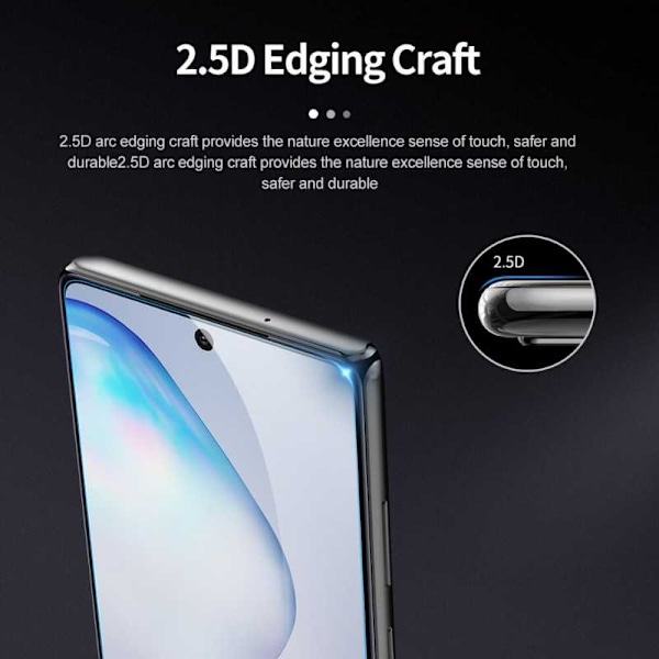 Samsung Note 20 Hærdet glas 0,26mm 2,5D 9H Transparent
