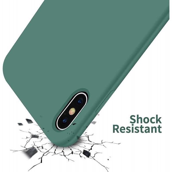 Kuminen iskunkestävä kotelo iPhone X / XS- vihreä