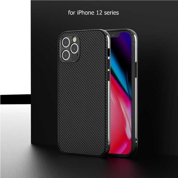 iPhone 12 Pro Iskunkestävä FullCarbon V2 -kotelo Black