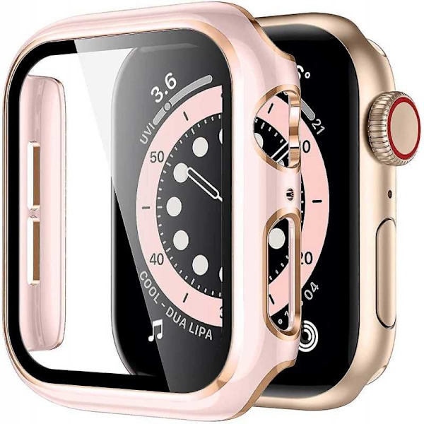 2in1 Iskunvaimennuskuori 9H karkaistu lasi Apple Watch 44mm - Ruusukulta