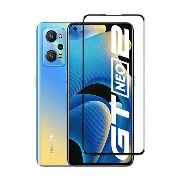 2-PACK Realme GT 2 / GT Neo 2 Härdat Glas 0.26mm 2.5D 9H Fullframe Transparent