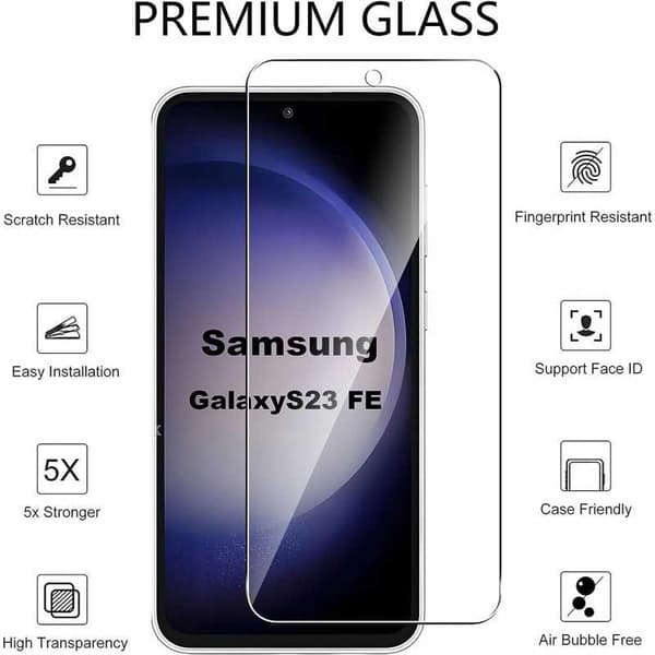 Samsung S23 FE Hærdet glas 0,26mm 2,5D 9H