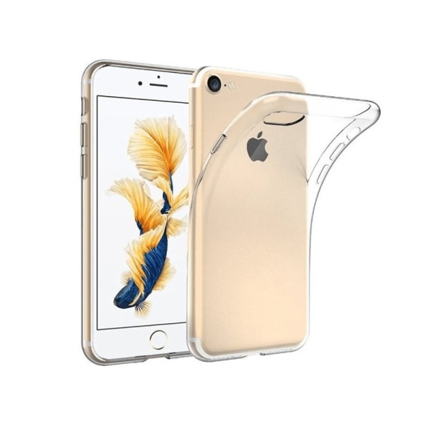 iPhone 7 stødabsorberende silikone cover Enkelt Transparent